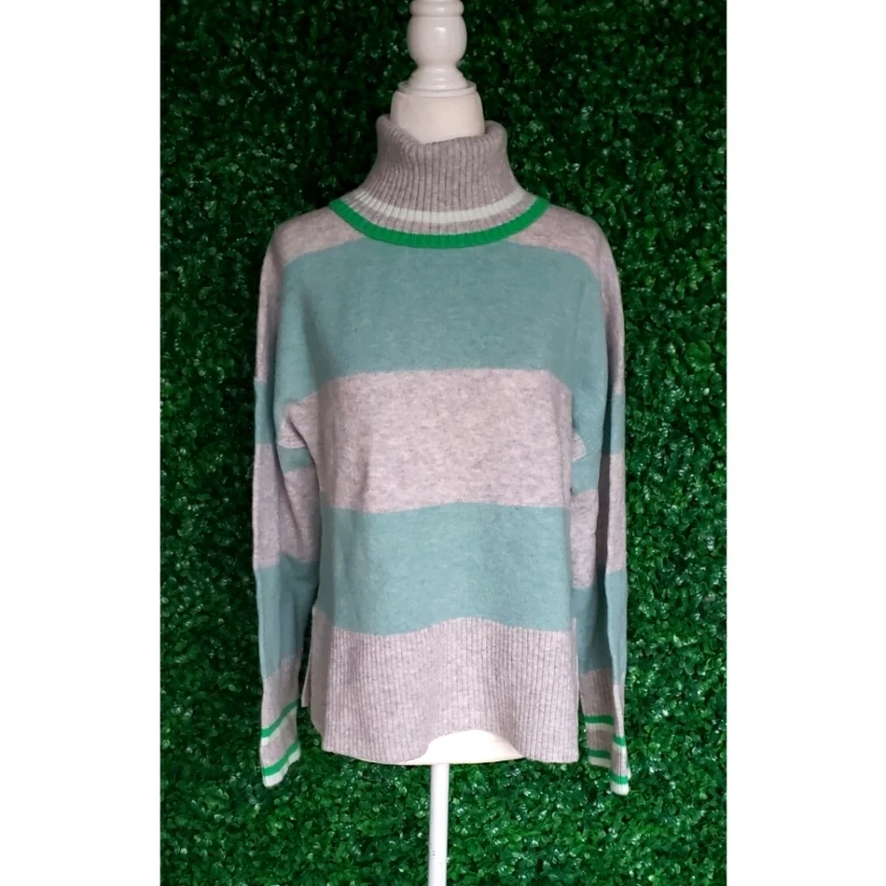 35. J.Crew Striped turtleneck sweater in Supersoft yarn